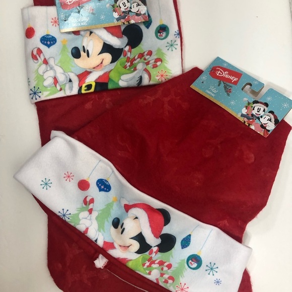 Disney Other - Mickey Mouse Santa Cap/Stocking.